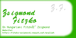 zsigmond fitzko business card